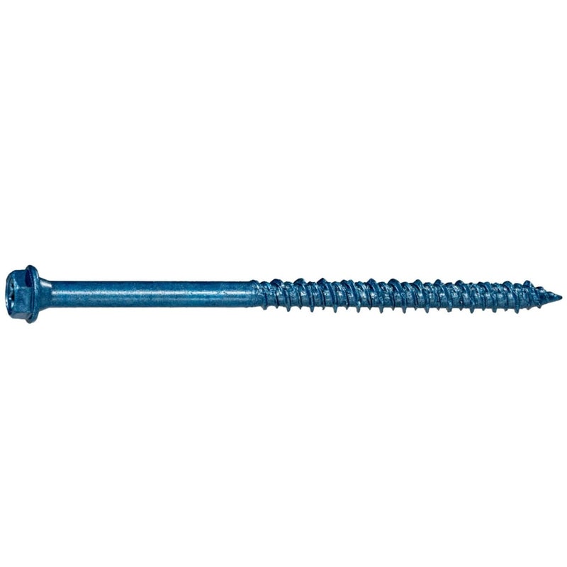 torque master Star Drive Hex Washer Head Masonry Screws, 100 Pieces with Drill Bit - 3/16" x 3-1/4" Concrete High Strength Masonry Screws, Rust Resistant and Drill Bit - Image 1